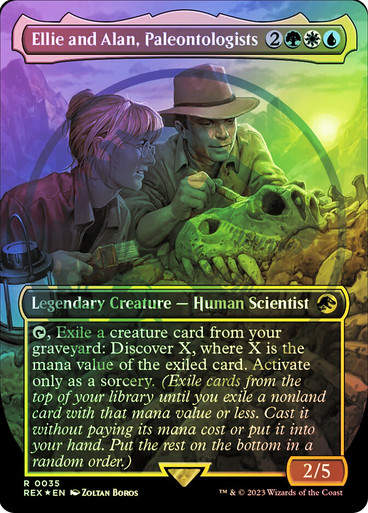 Ellie and Alan, Paleontologists (rex) / Embossed Foil