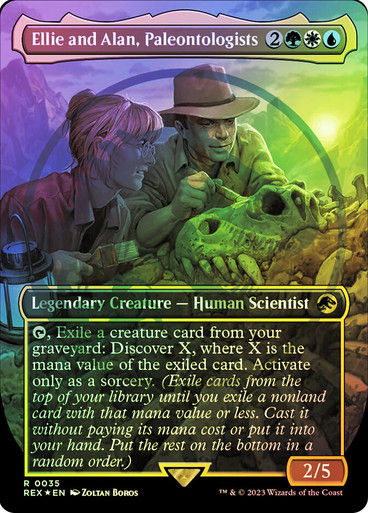 Ellie and Alan, Paleontologists (rex) / Embossed Foil