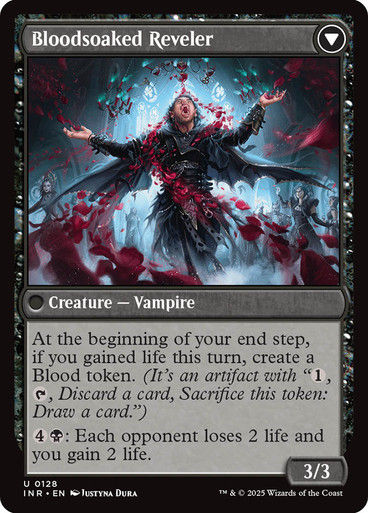 Restless Bloodseeker // Bloodsoaked Reveler (INR) (128) — cara 2 de 2