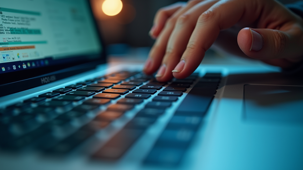 Close-up view of a laptop keyboard and screen being repaired