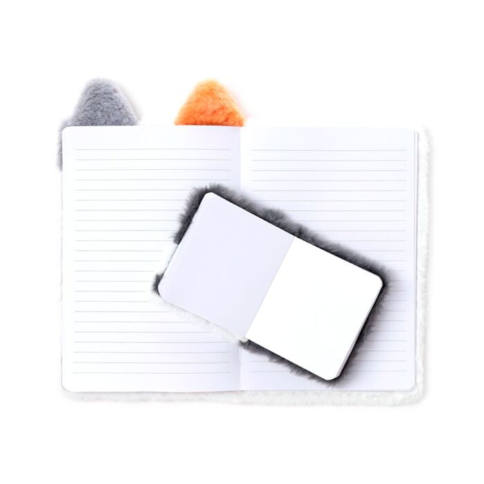 Thumbnail: Cat Plush Notebook with Pouch and Mini Notebook