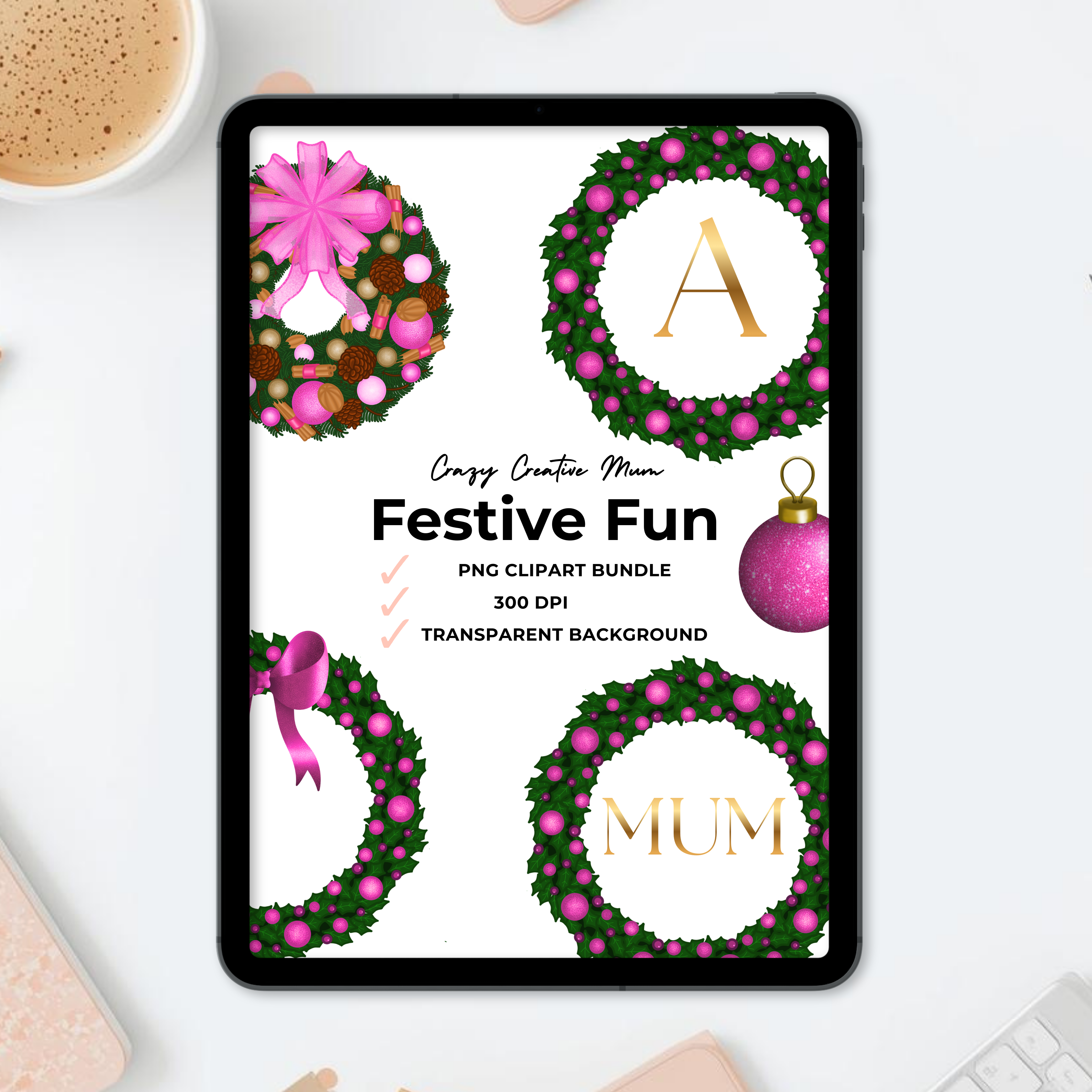 PNG and Clipart Bundles - Festive Fun - Apricot