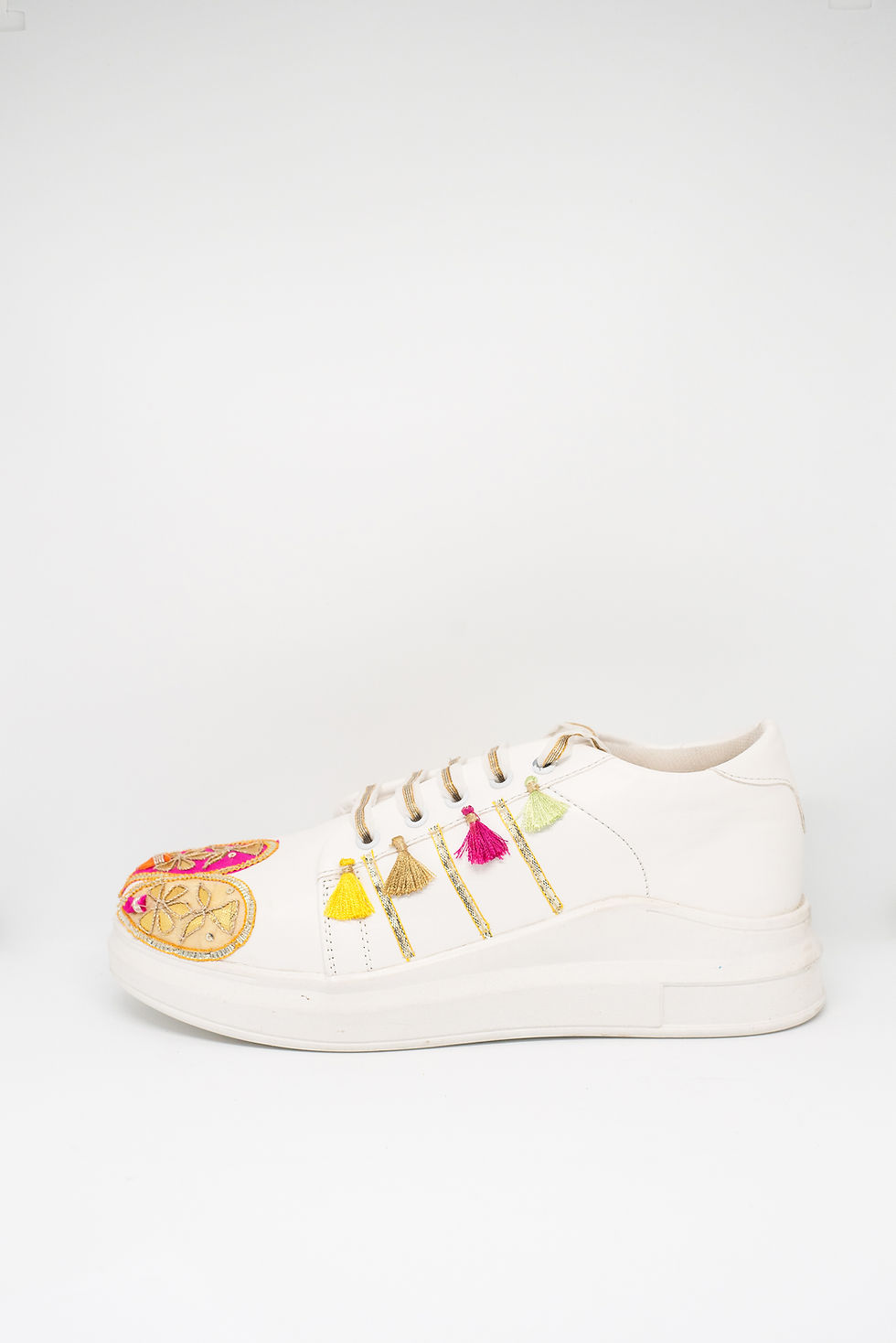 Thumbnail: Colourful Tassel and Gota Work Sneakers
