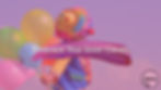 Person dressed as a clown holding colorful balloons