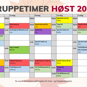 TIMEPLAN HØST 2026