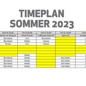 TIMEPLAN SOMMER 2023