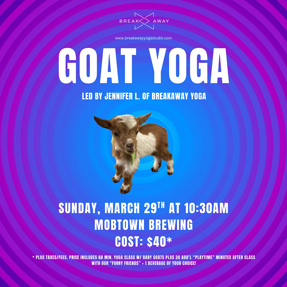 Goat Yoga at Mobtown Brewing Company 