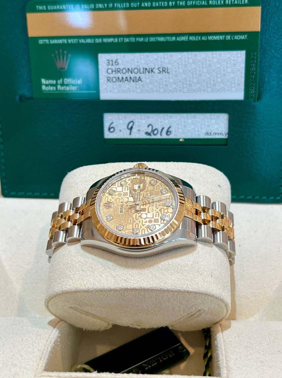 Thumbnail: Rolex Datejust 31 - 178273g champ comp - 2016