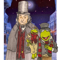 Ebenezer Scrooge and Kermit the Frog