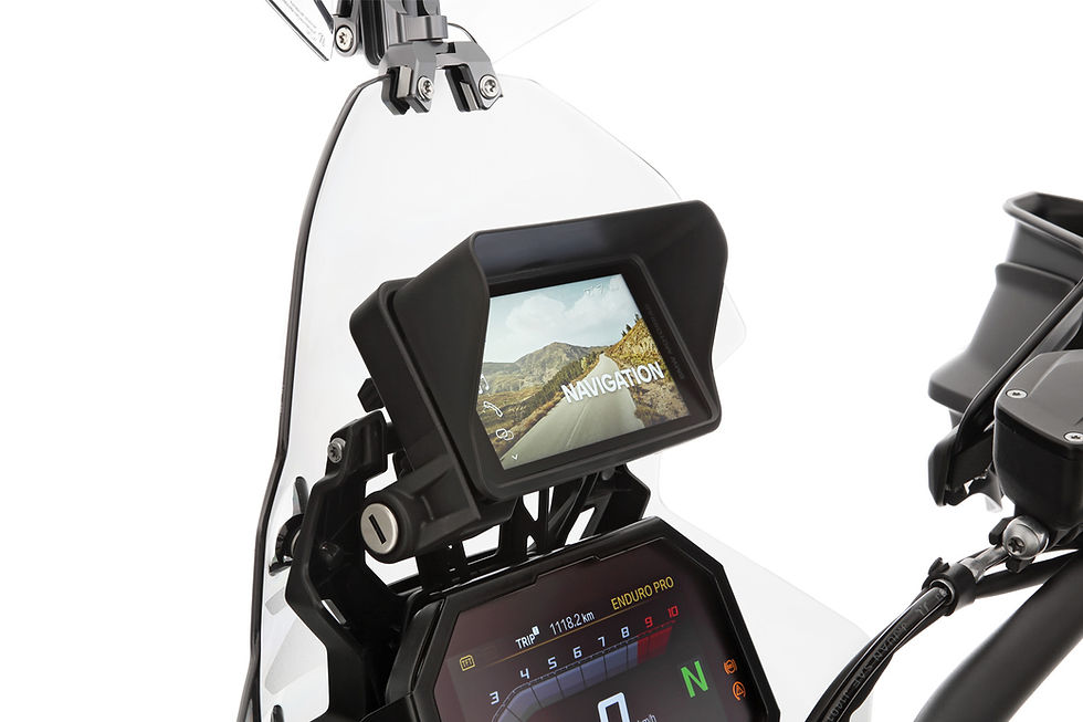 Thumbnail: Wunderlich Glare Shield for BMW Navigator ConnectedRide - black