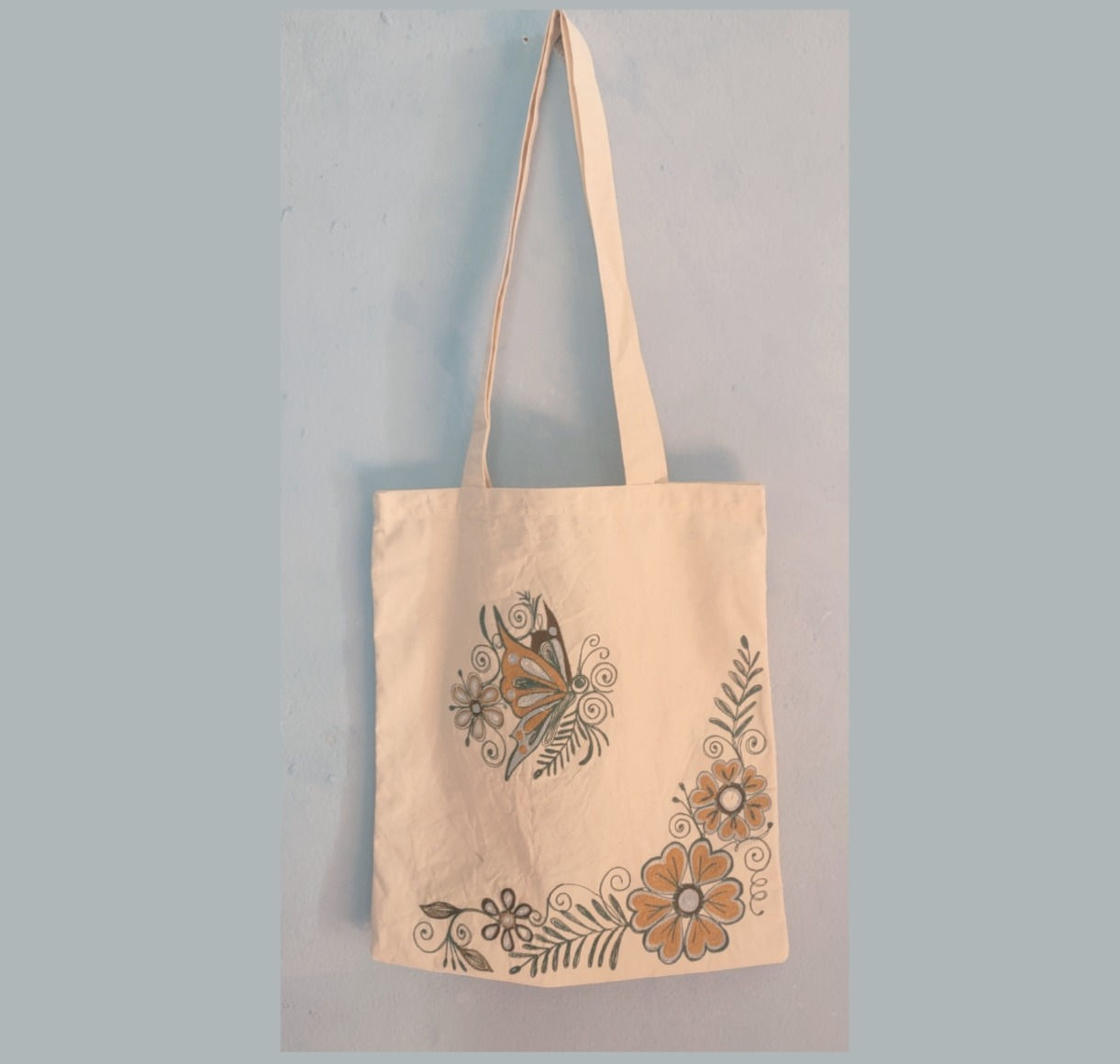 BOLSO DE TELA- mariposa
