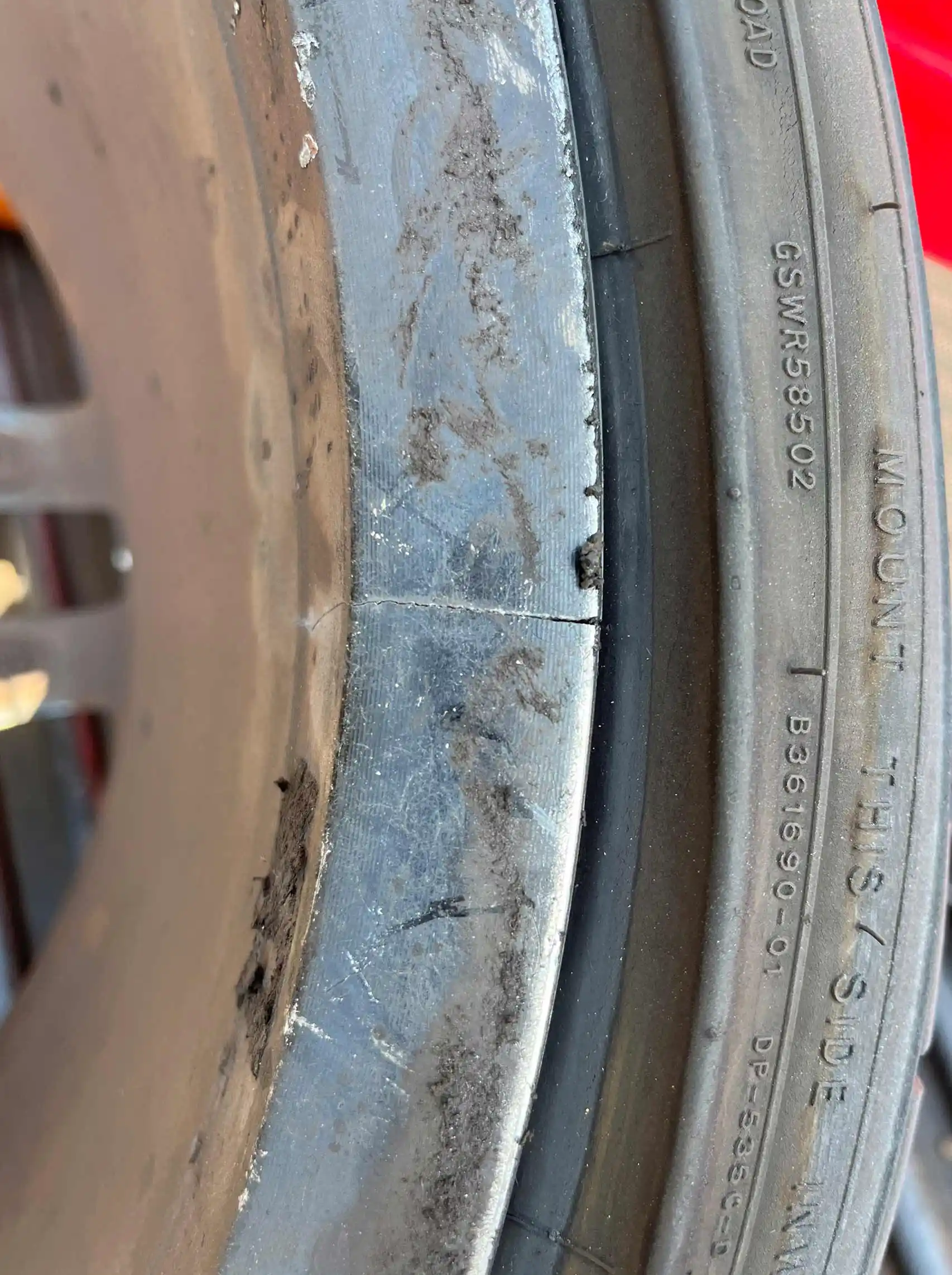 Cracked alloy rim
