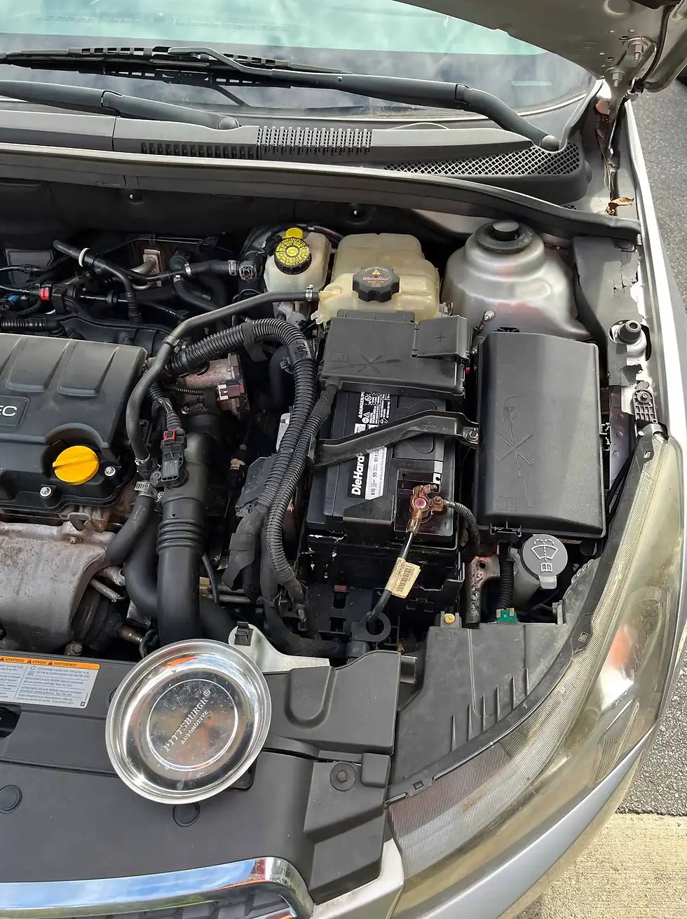 Mobile Battery Replacement on Car