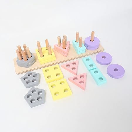 Miniature : Nutoy-Montessori-Shape-Sorter-Geometric