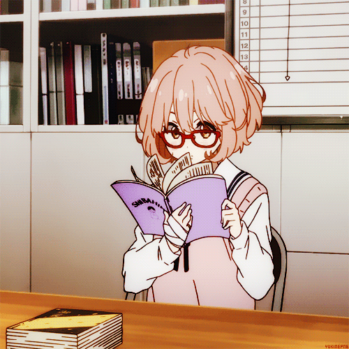 anime girl reading book better than 3.gif