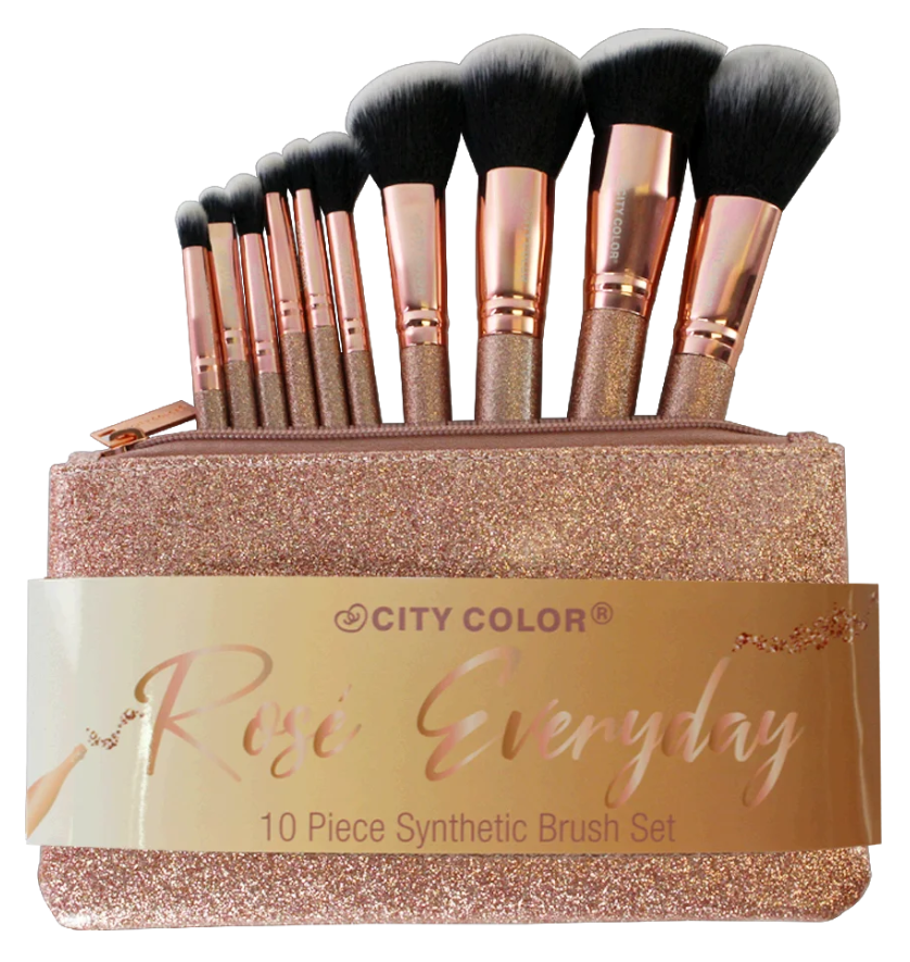 City Color Cosmetics - Rose Everyday 10 piece Brush Set