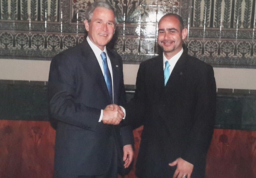 Hatem with Former President George W Bush