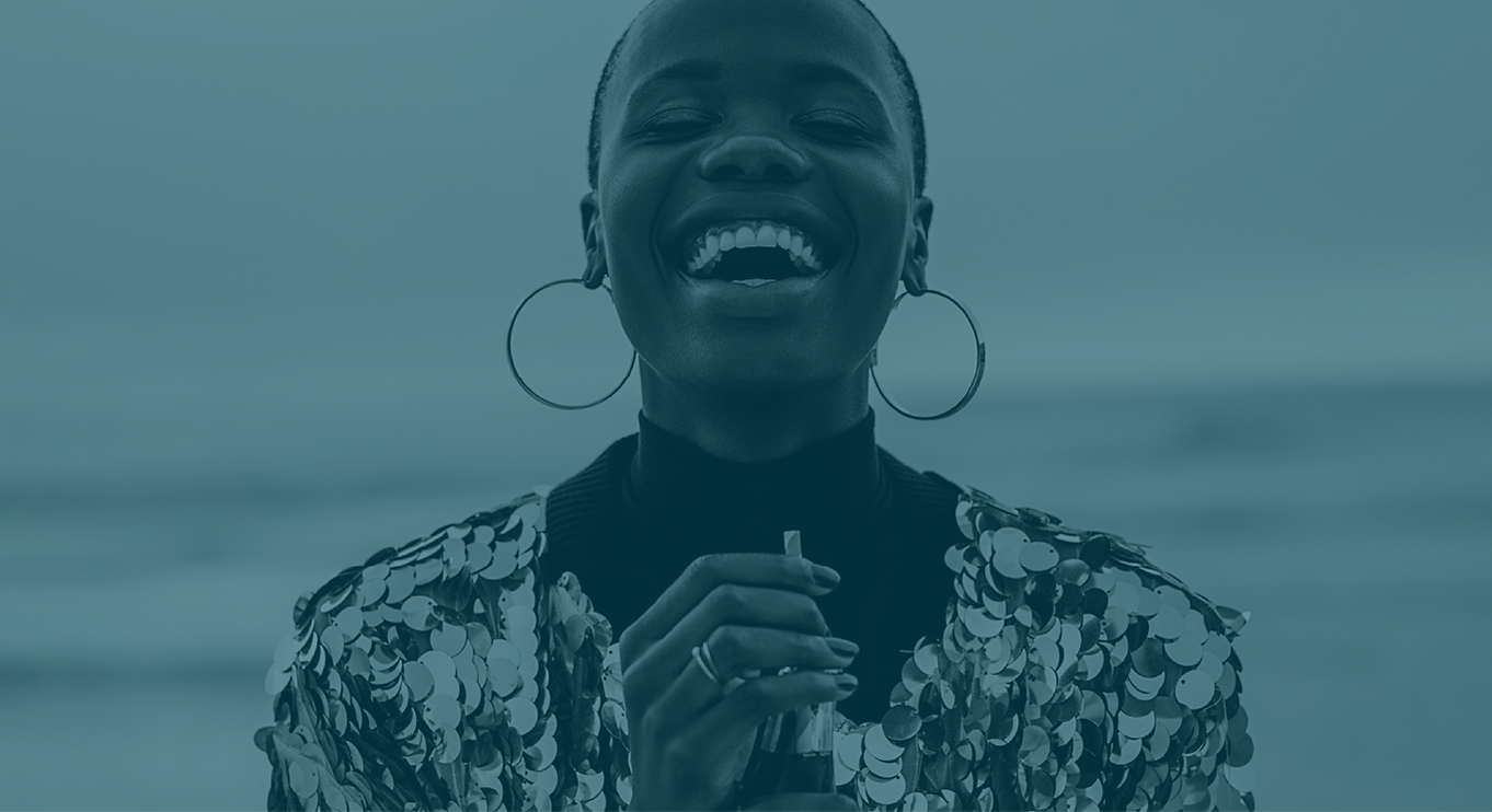A smiling woman from Africa