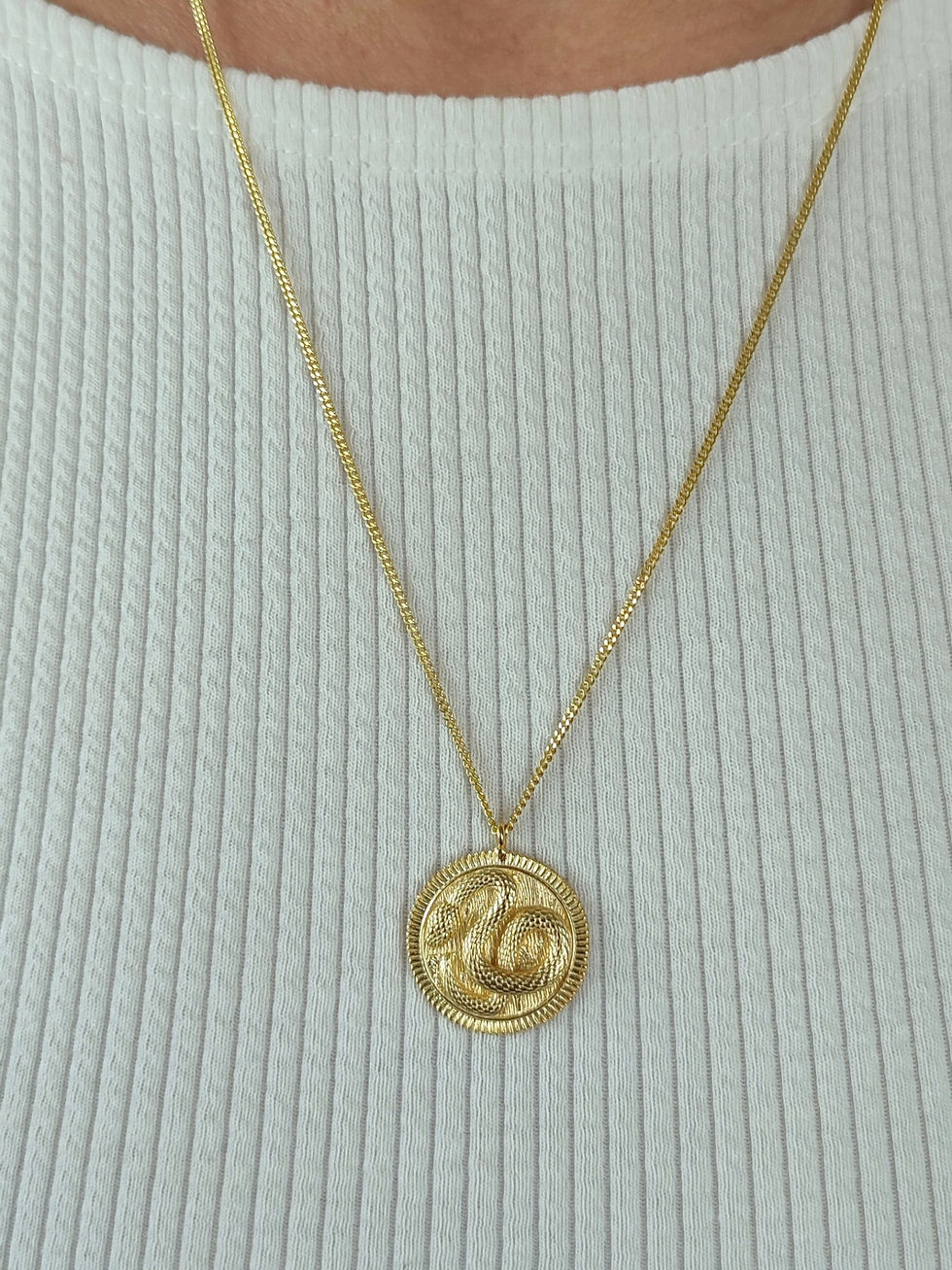 Thumbnail: SERPENT - Snake pendant silver necklace