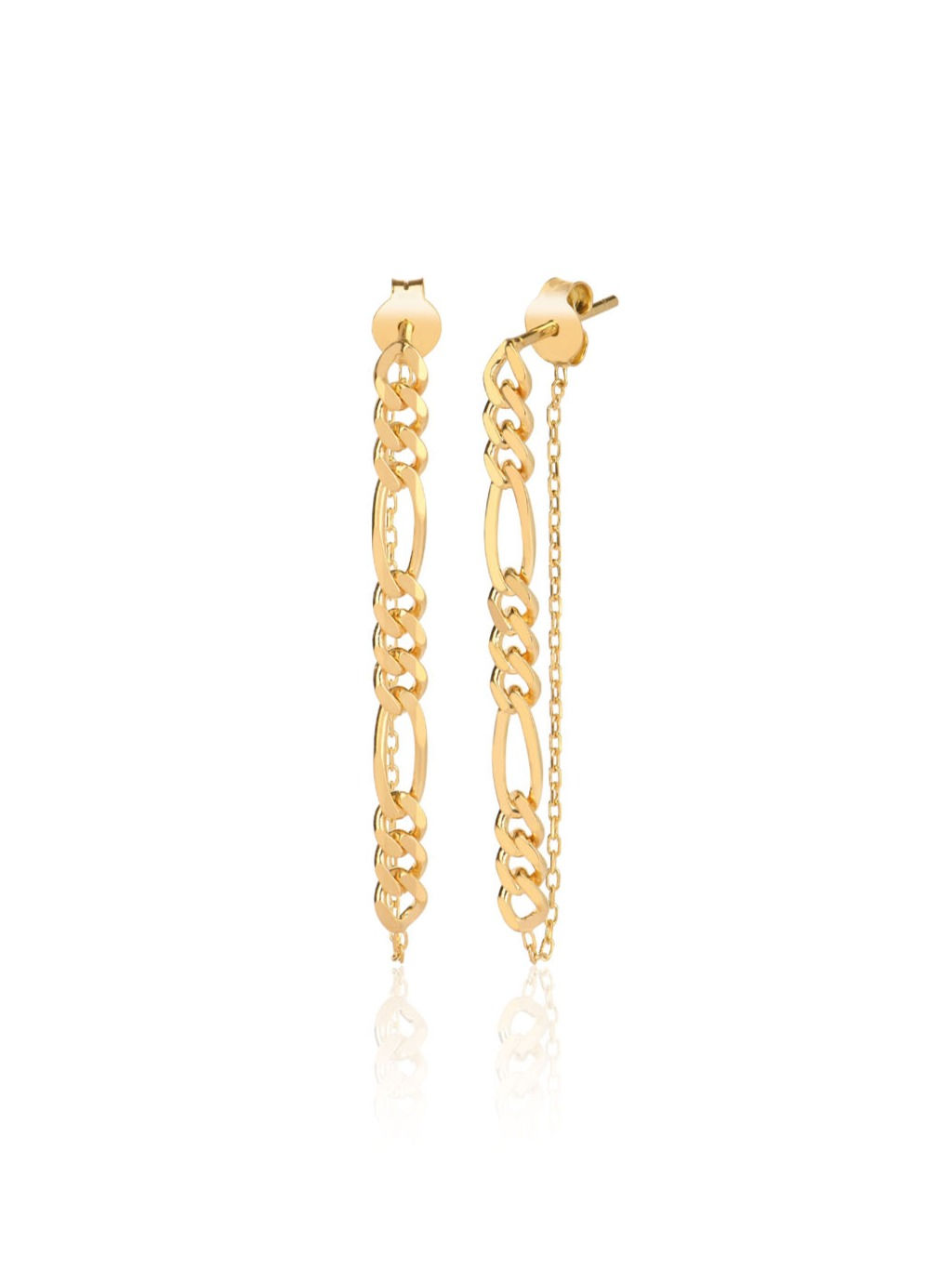 CORRENTE - Zincir detaylı gümüş küpe