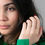 Thumbnail: GLAN - Adjustable silver ring with zircon gemstones