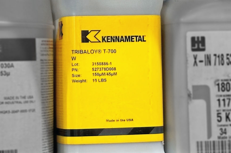 Tribaloy T700 de Kennametal para Laser Cladding