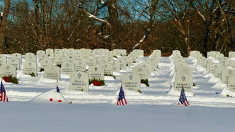 Wreaths Blanketed in Snow