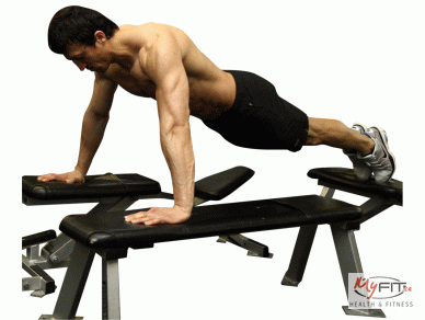 Push Ups entre bancos