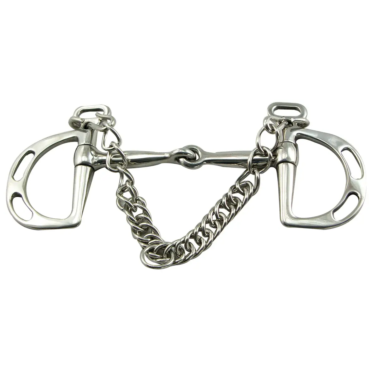 Kimberwick Stainless Steel Snaffle Bit with Slotted Cheeks