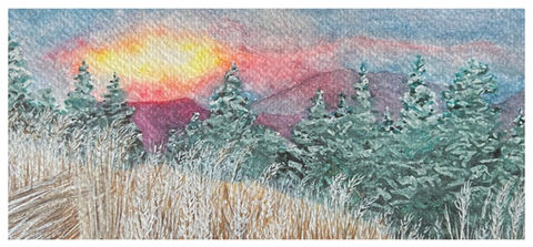 Sunrise Rainbow Watercolor