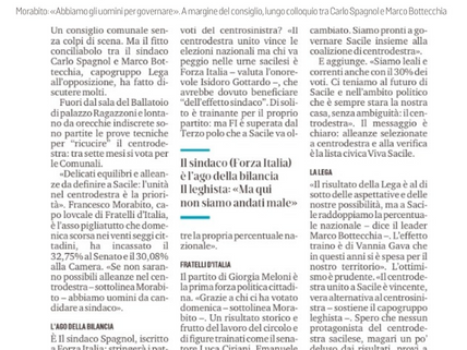 Risultati elezioni. Sui quotidiani locali