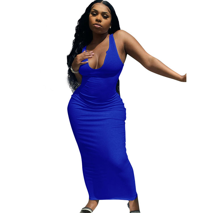 Thumbnail: Bodycon Women Clothing Plus Size 2021 Women Long Dress Women Sexy Dresses