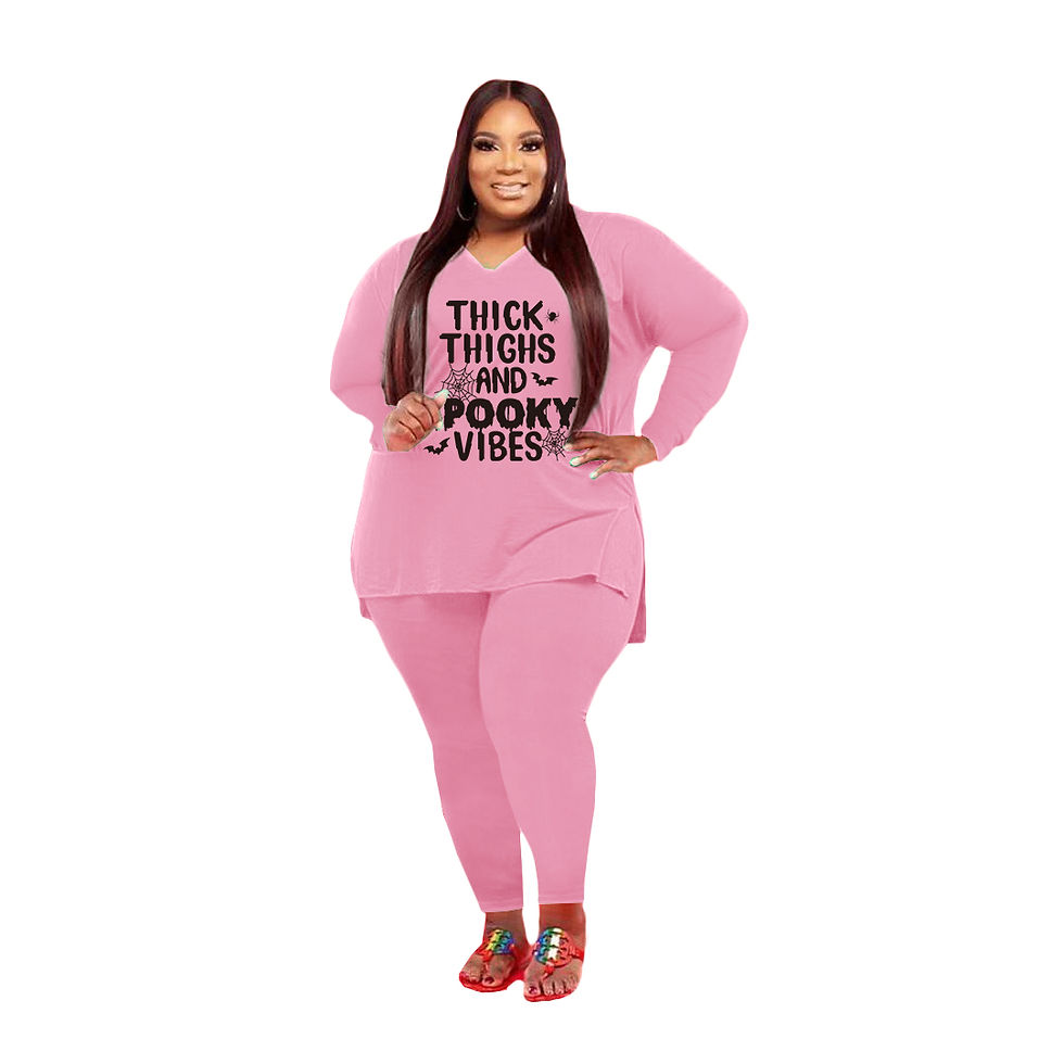 Thumbnail: Long Sleeve Casual Bodycon 5xl Plus Size Women's Sets