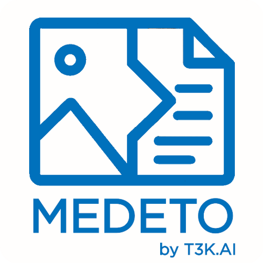 MEDETO - Media Description Tool by T3K.AI MEDETO Logo by T3K.AI