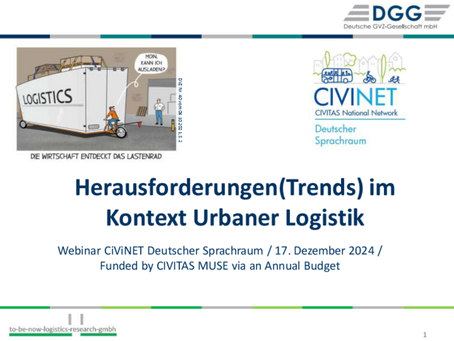 Recording of the CIVINET DSR webinar "SUMP & urban logistics"
