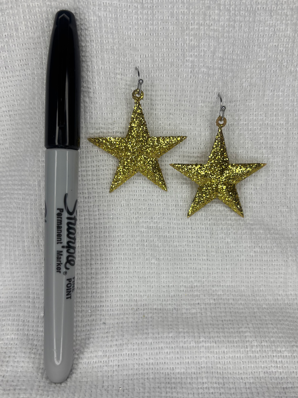 Thumbnail: Large Golden Star Earrings