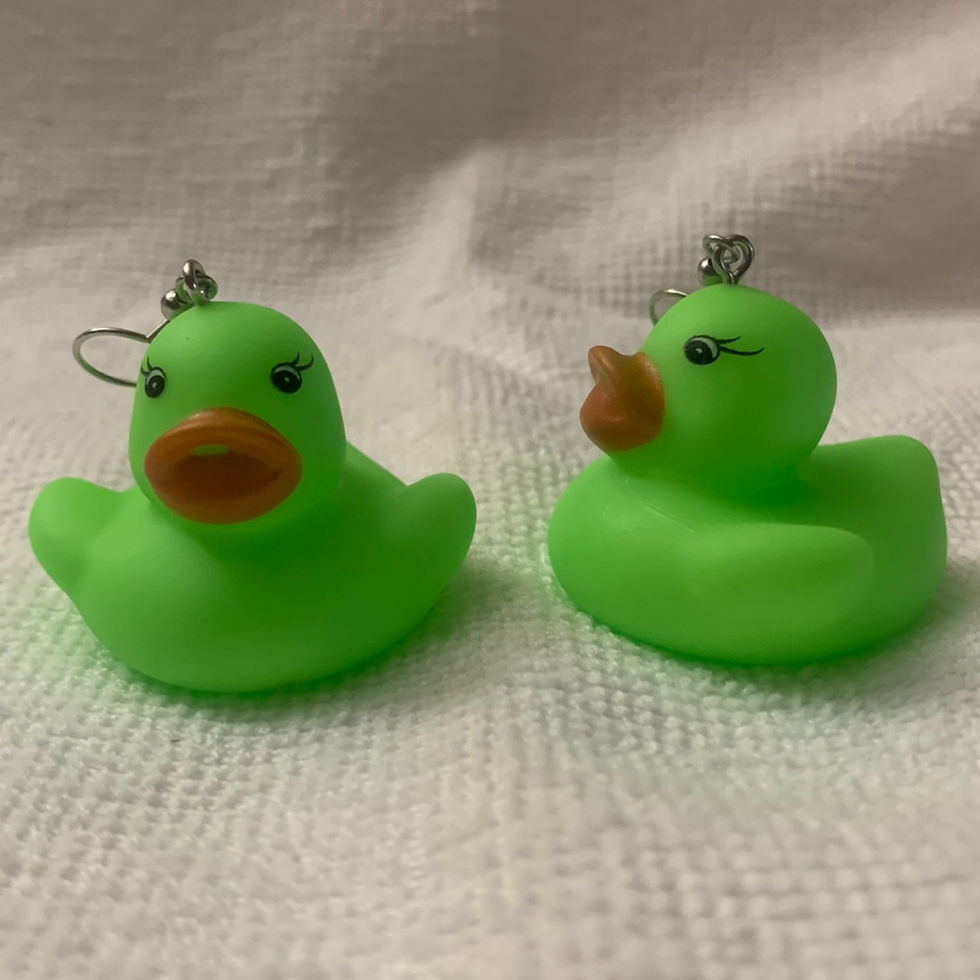 Thumbnail: Rubber Duck Earrings-Medium