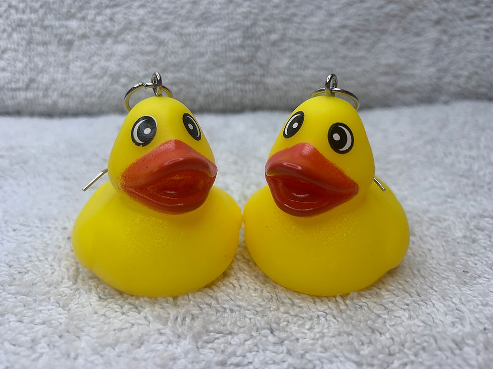 Thumbnail: Rubber Duck Earrings- Large