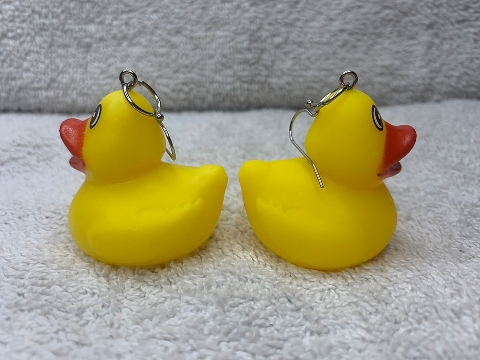 Thumbnail: Rubber Duck Earrings- Large