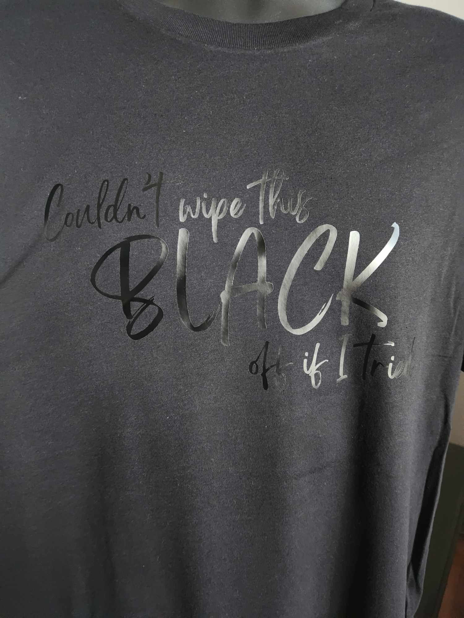 Couldn't wipe this Black off if I tried - Black on Black Line