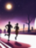 people running on the road at night in the dark.jpg