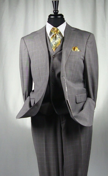 Thumbnail: 354-45L&S ST EMANUEL SUIT VESTED SUIT