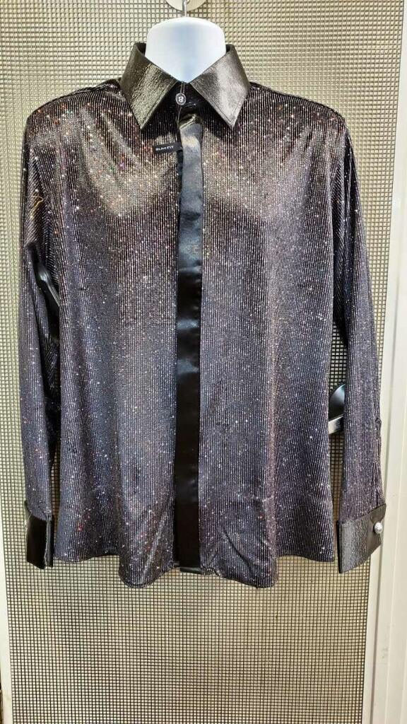 Thumbnail: BARABAS I LT22S LONG SLEEVE SHIRT SLIM FIT  I BLACK/SILVE