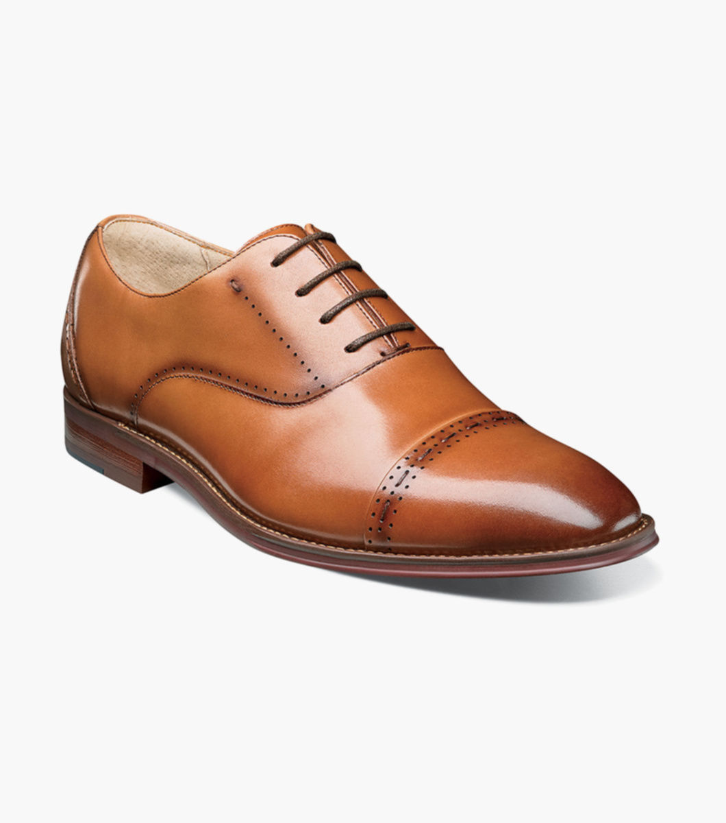 STACY ADAMS I 25190-240BARRIS DRESS SHOES I TAN