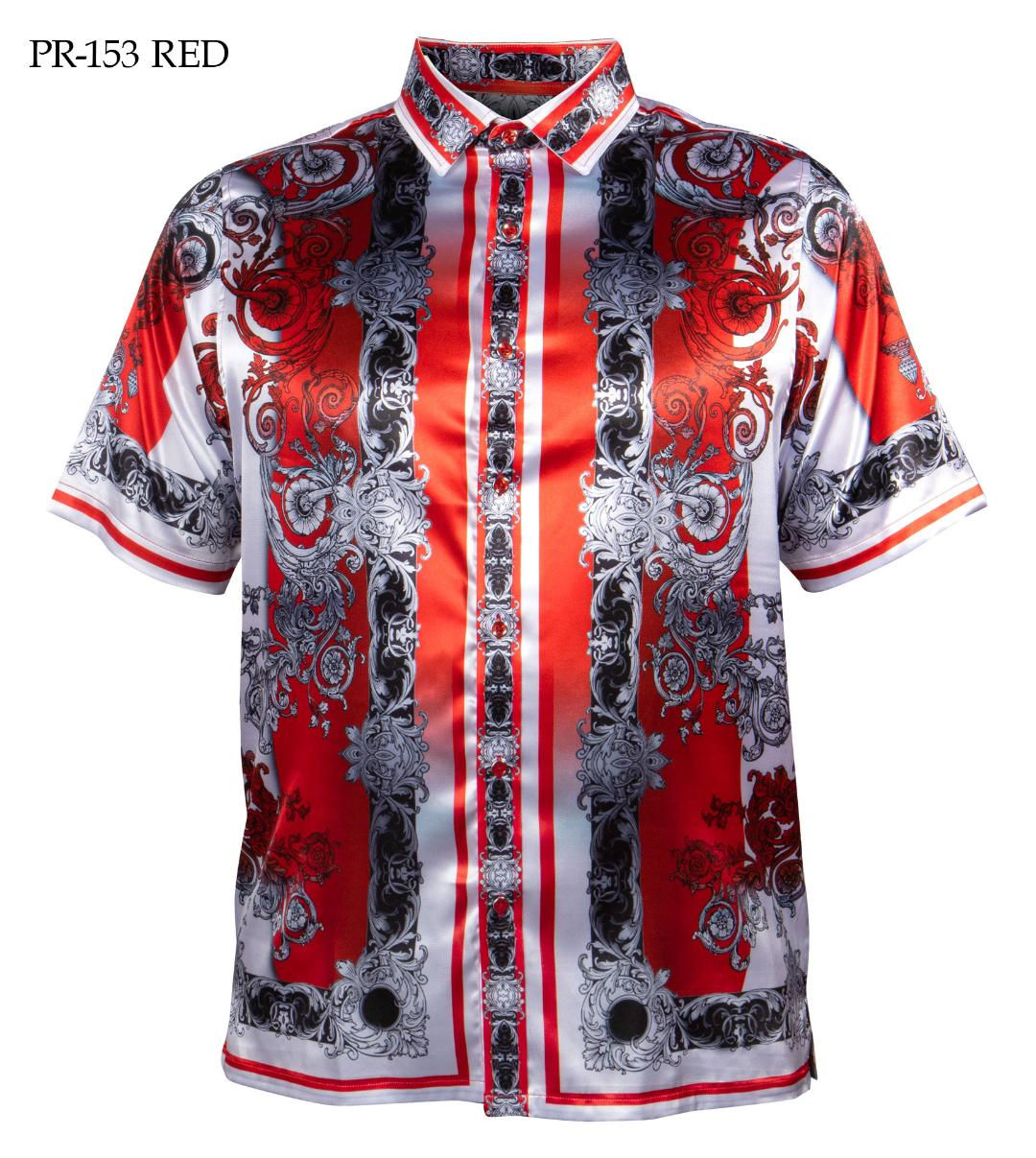 PR-153 I PRESTIGE SS BTN DOWN PRINTED I RED