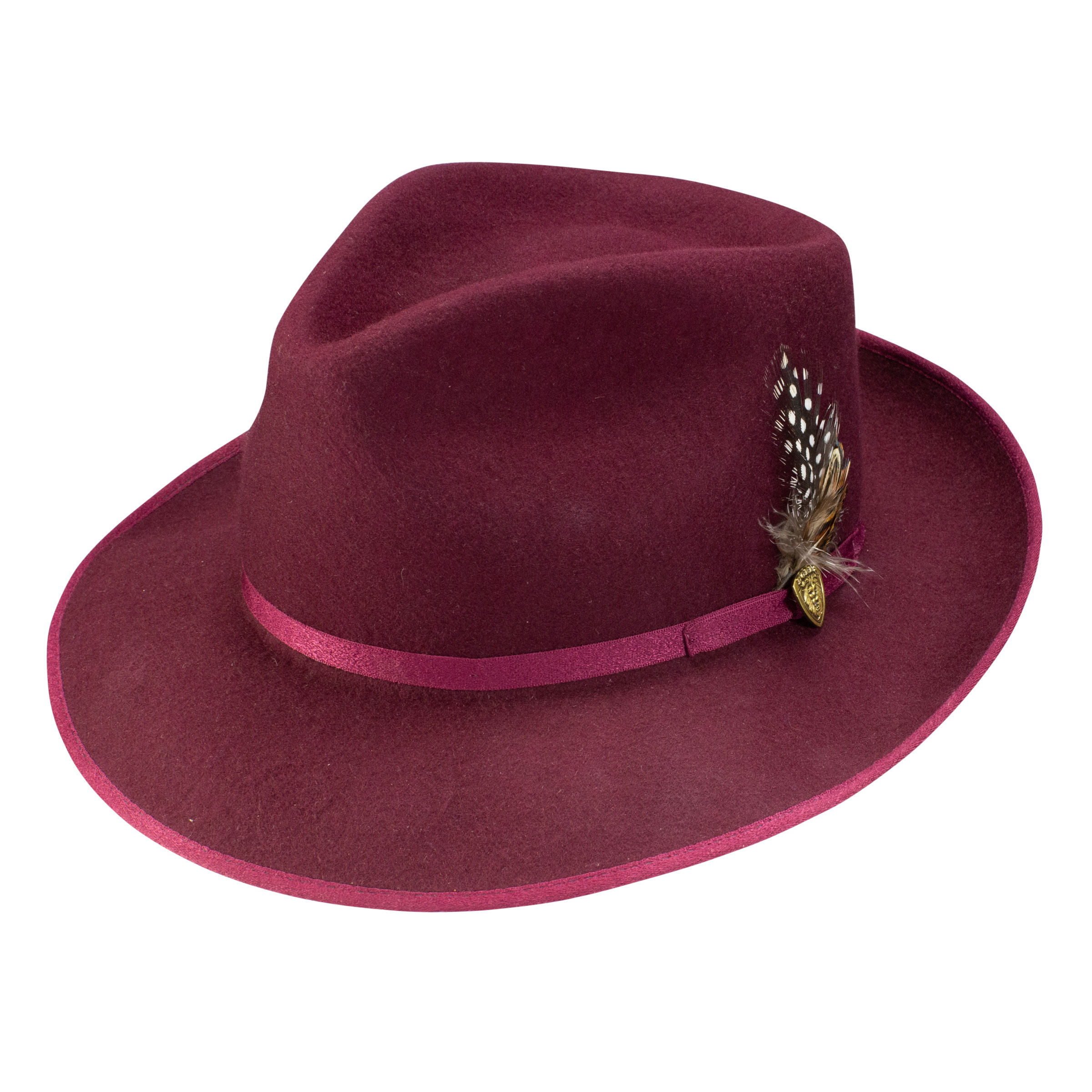 DOBBS I DELAVAN FELT FEDORA I OX BLOOD