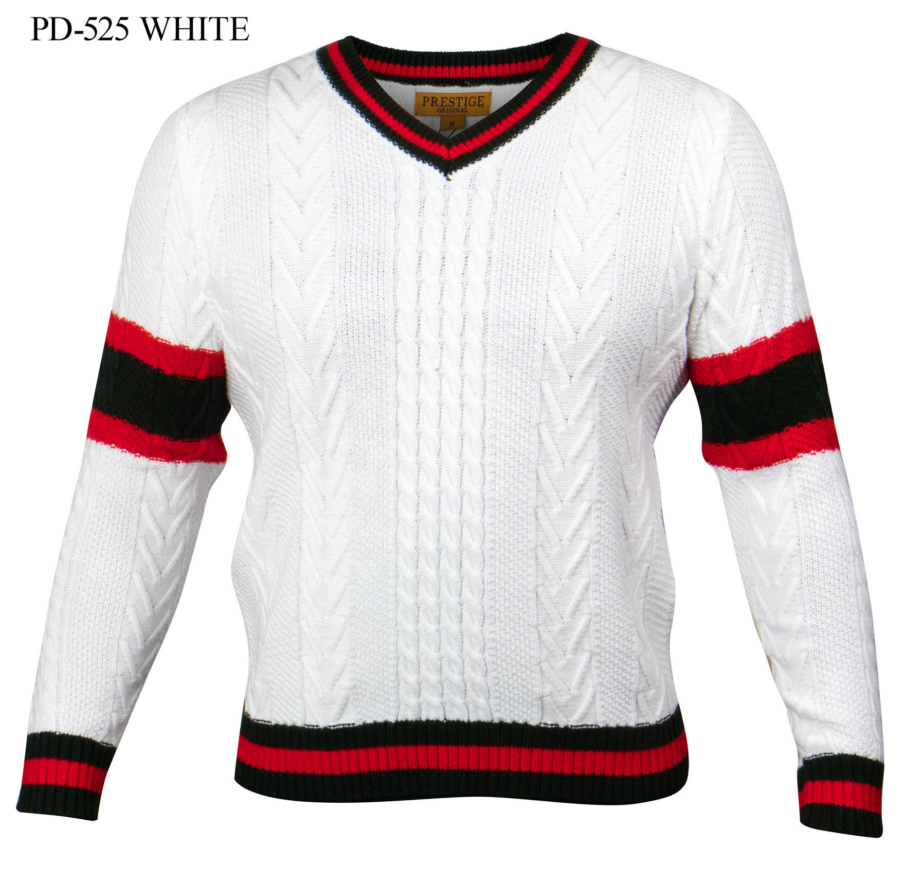 PD-525 I PRESTIGE LS SWEATER I WHITE