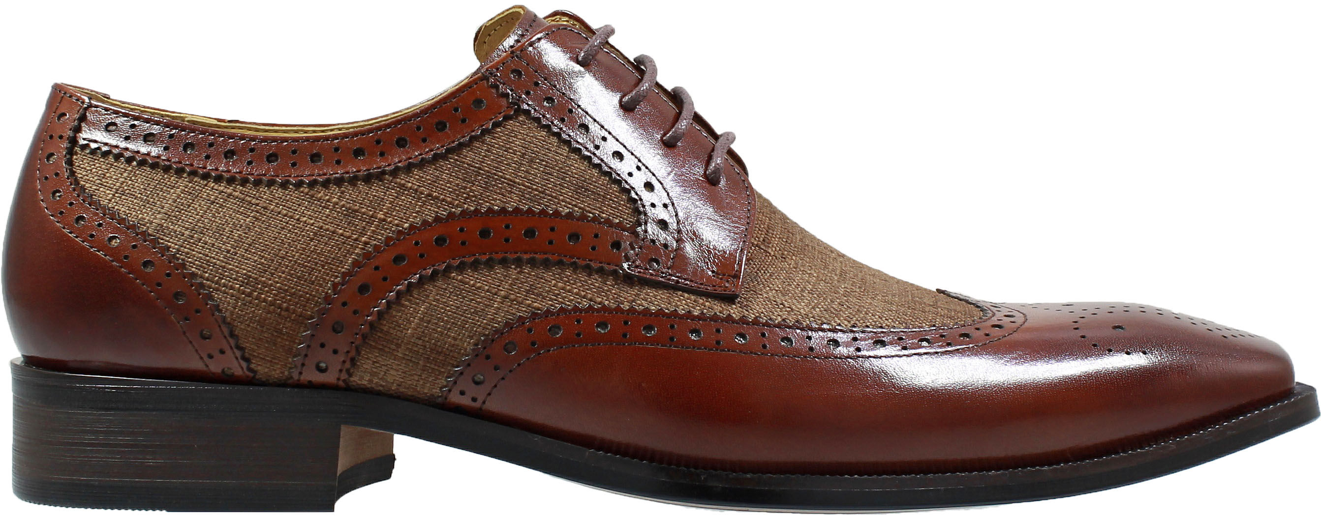 STACY ADAMS I 25191 I KEMPER WINGTIP OXFORD I TAN MULTI-238