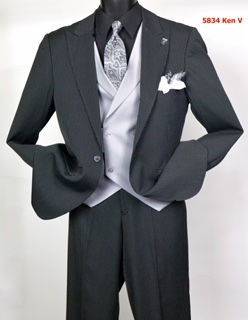 Thumbnail: STACY ADAMS I 5834-KENVC 3PCS  I BLACK/WHITE