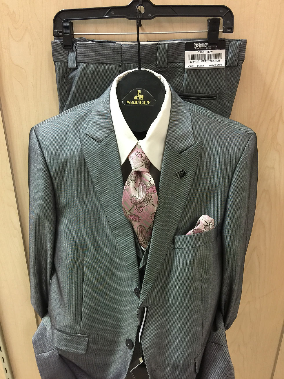 Thumbnail: STACY ADAMS I 5284  PETTFV VISTED I 3 PCS I 201-DARK GREY FINE